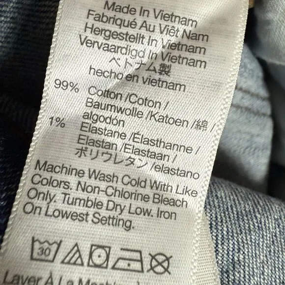 Madewell Jeans Womens 29 Petite The Perfect Vintage Straight Leg Ainsworth Wash - Picture 13 of 14